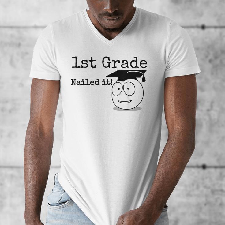 1st Grade Nailed It Kids Graduation TShirt Second Grade Men's V-Neck T-Shirt
