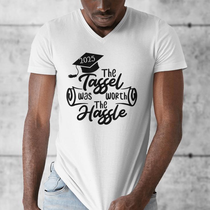 2025 Graduation The Tassel Was Worth The Hassle University Men's V-Neck T-Shirt