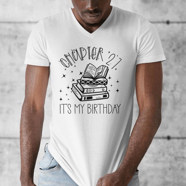 27th Birthday Women Book Lovers Chapter 27 Its My Birthday Men's V-Neck T-Shirt