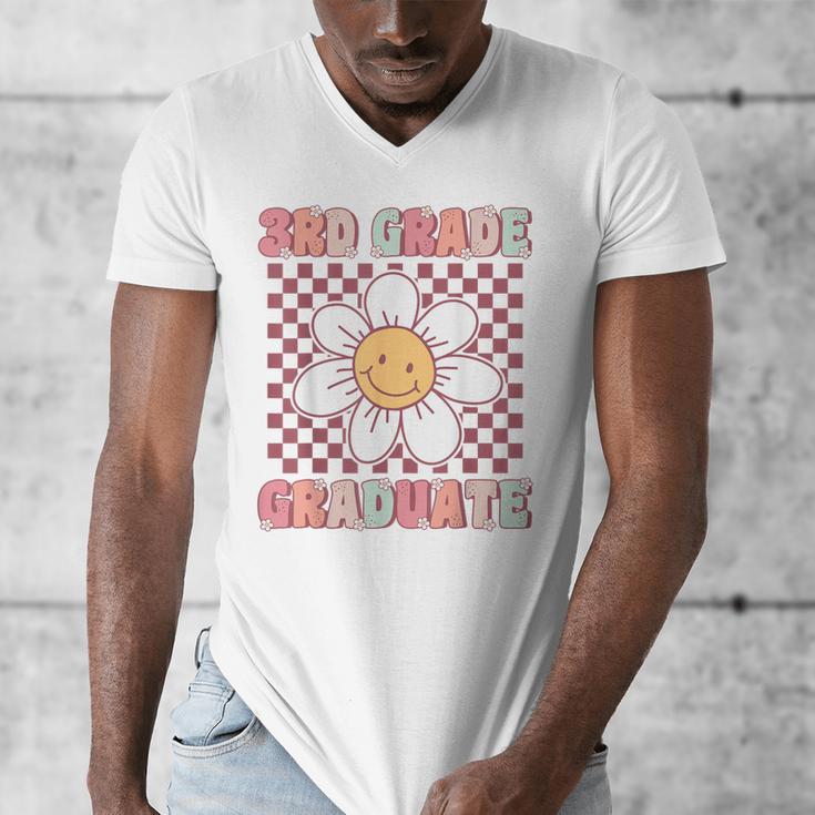 3rd Grade Graduation Cute Groovy Last Day Of Third Grade Men's V-Neck T-Shirt