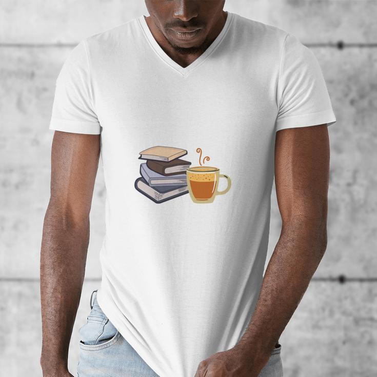 67 Read Every Night Quote For Book Lovers &Coffee Fans Men's V-Neck T-Shirt