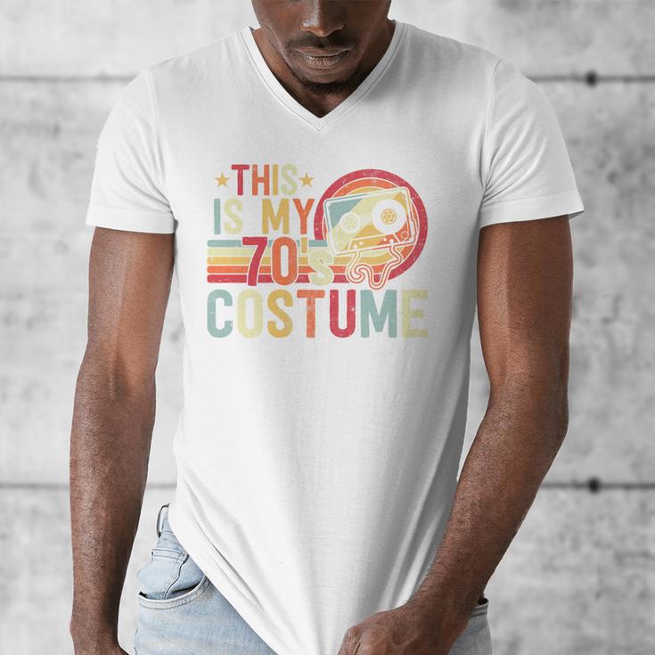 This Is My 70's Costume Retro Style Nostalgia 1970s Vintage Premium Tri-Blend Men's V-Neck T-Shirt This Is My 70's Costume Retro Style Nostalgia 1970s Vintage Premium Tri-Blend Men's V-Neck T-Shirt