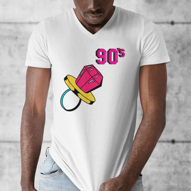 90’s Ring Retro Nostalgia Colorful Throwback Men's V-Neck T-Shirt