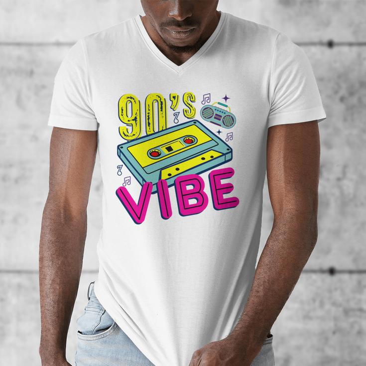 90's Vibe Retro Style Cassette Tape Nostalgia 1990s Party Men's V-Neck T-Shirt