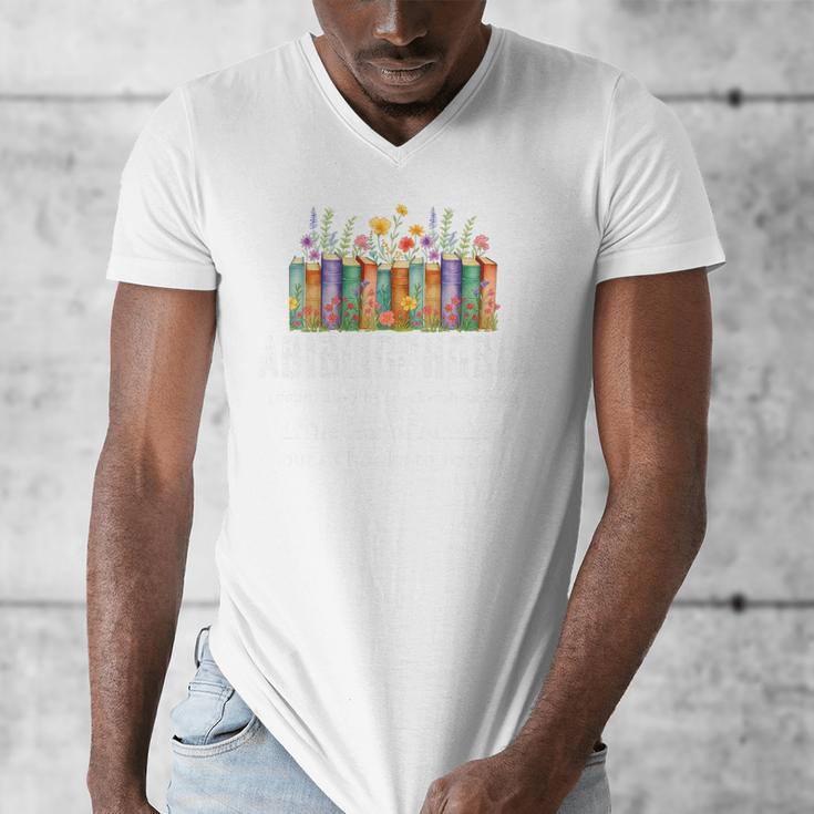 Abibliophobia Definition Book Reader Book Nerd Book Reading Premium Tri-Blend Men's V-Neck T-Shirt
