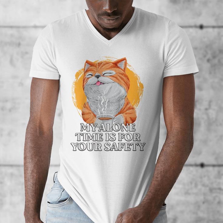 My Alone Time Is For Your Safety Coffee Lover Introvert Raglan Baseball Tee Men's V-Neck T-Shirt My Alone Time Is For Your Safety Coffee Lover Introvert Raglan Baseball Tee Men's V-Neck T-Shirt