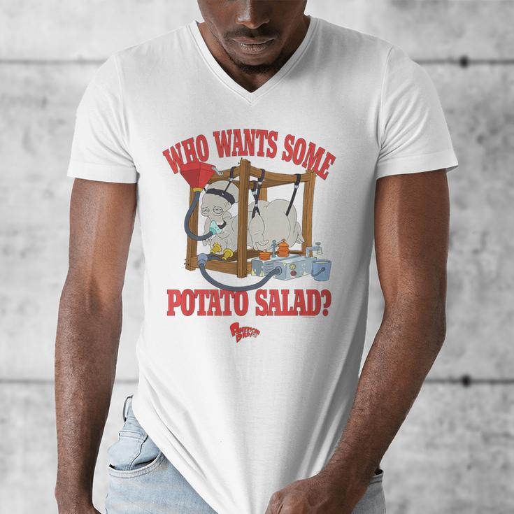 American Dad Who Wants Some Potato Salad Roger Cartoon Men's V-Neck T-Shirt