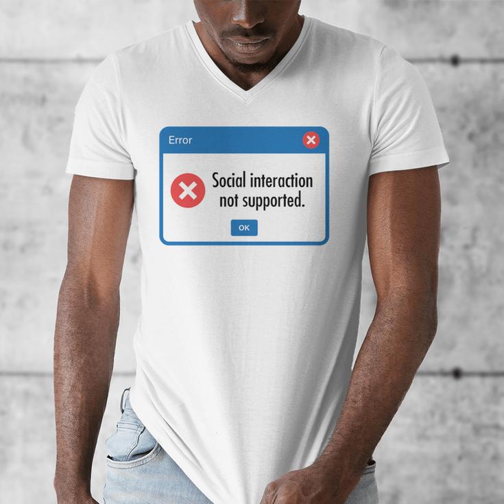 Anti Social Introvert Social Interaction Not Supported Men's V-Neck T-Shirt
