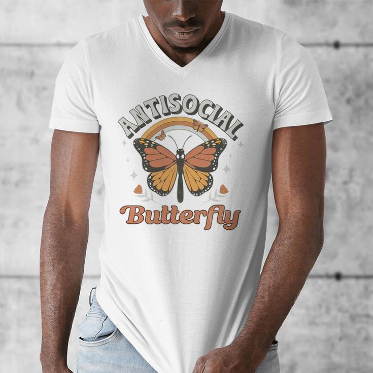 Antisocial Butterfly Tee For Introvert Men Women Girls Men's V-Neck T-Shirt