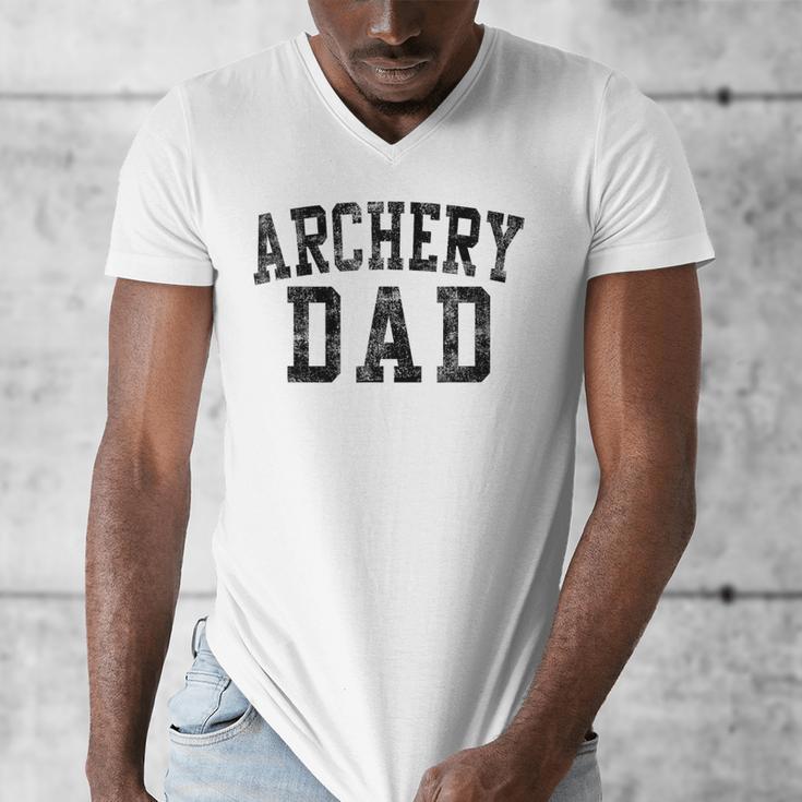 Archery Dad Birthday Classic Bold Font Archery Daddy Men's V-Neck T-Shirt