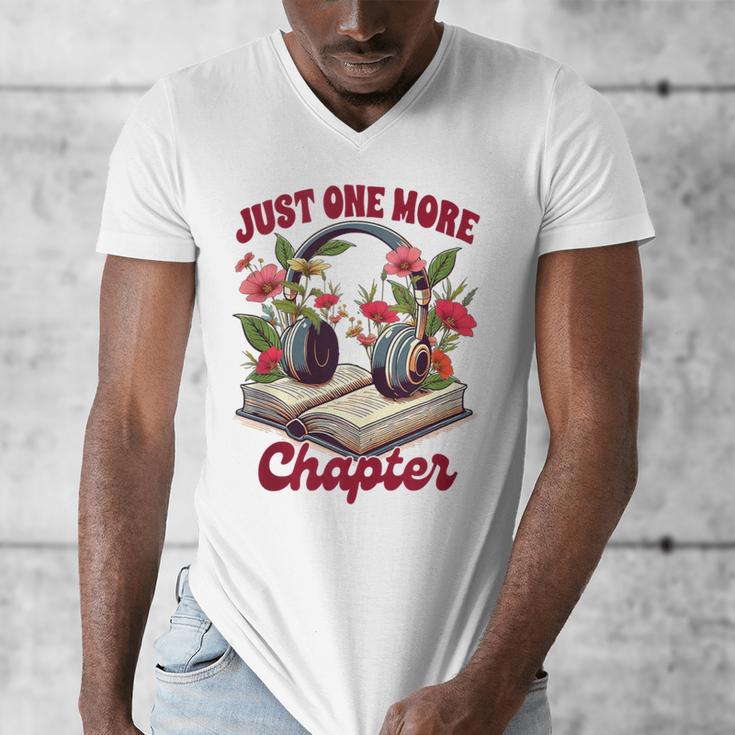 Audiobook Lover Bookish Headphones Just One More Chapter Men's V-Neck T-Shirt