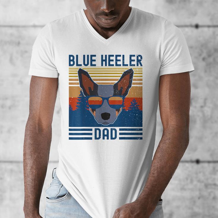 Australian Cattle Dog Blue Heeler Dad Men's V-Neck T-Shirt Australian Cattle Dog Blue Heeler Dad Men's V-Neck T-Shirt