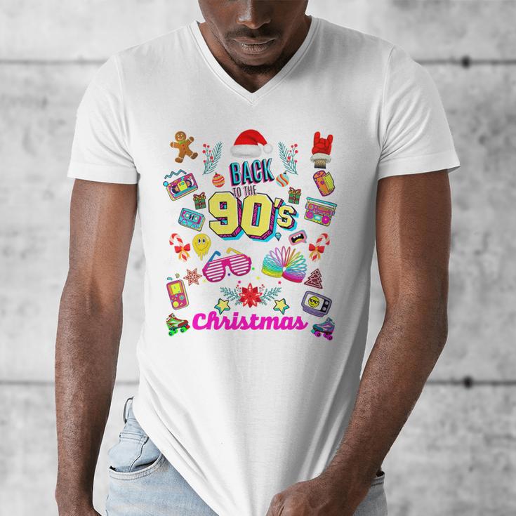 Back To 90's Christmas Nostalgia Quotes Graphic Premium Tri-Blend Men's V-Neck T-Shirt Back To 90's Christmas Nostalgia Quotes Graphic Premium Tri-Blend Men's V-Neck T-Shirt