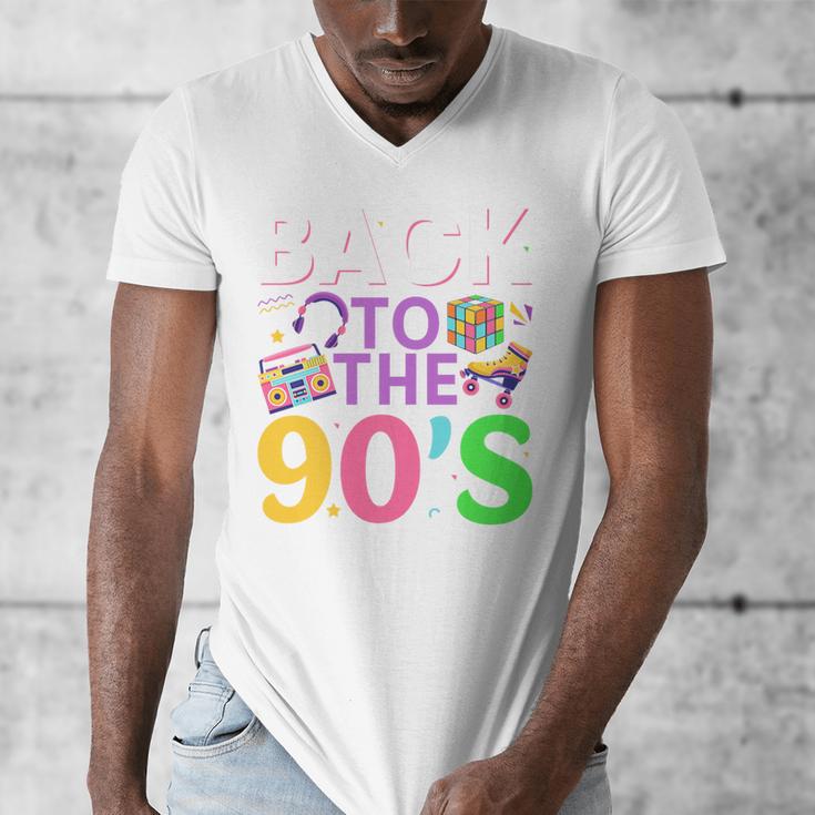 Back To The 90's Mixtape Era Nostalgia Retro 1990 90's Style Premium Tri-Blend Men's V-Neck T-Shirt