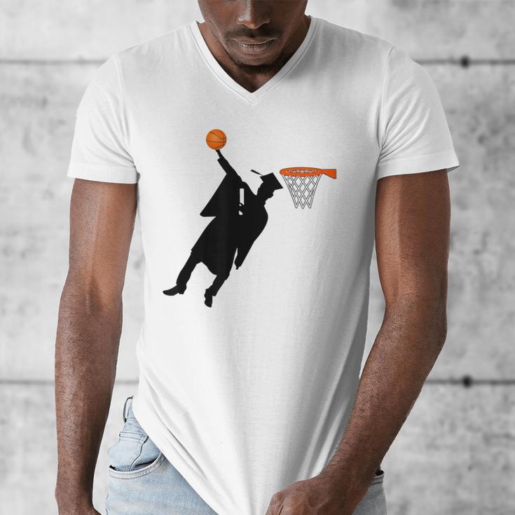 Basketball Slam Dunk Elementary Graduation 2025 6th Grade Men's V-Neck T-Shirt