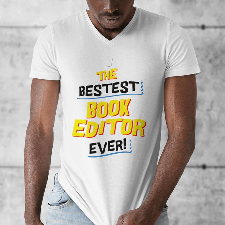 Best Book Editor Job Occupation Premium Tri-Blend Men's V-Neck T-Shirt