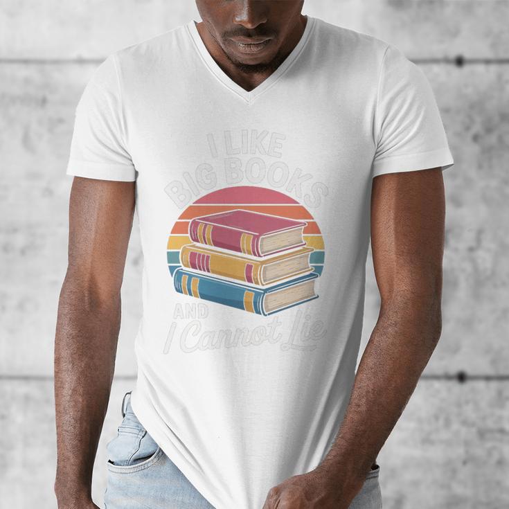 I Like Big Books Cannot Lie Librarian Reading Teacher Men's V-Neck T-Shirt