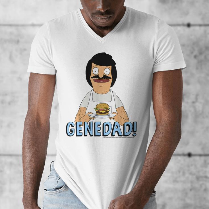Bob's Burgers Gene Dad Portrait Men's V-Neck T-Shirt