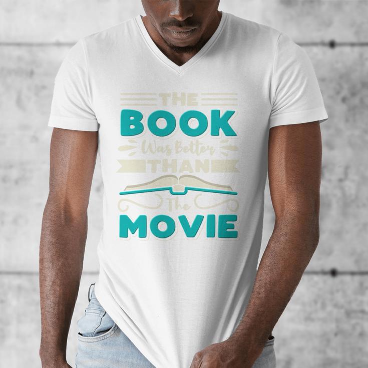 The Book Was Better Than The Movie Literary Library Bookworm Premium Tri-Blend Men's V-Neck T-Shirt