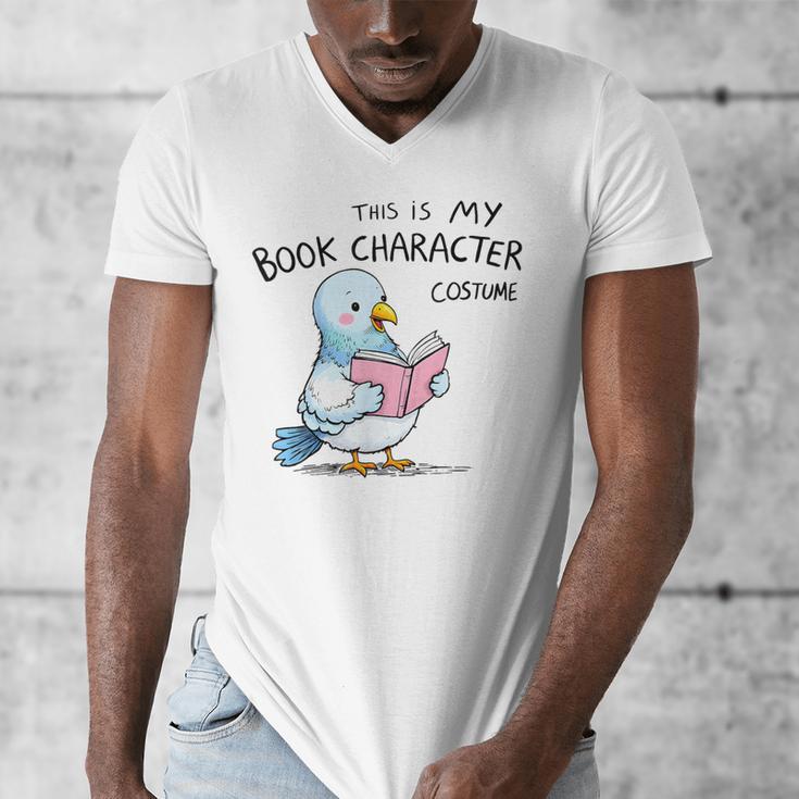 This Is My Book Character Costume I Pigeon Reading Tee Men's V-Neck T-Shirt