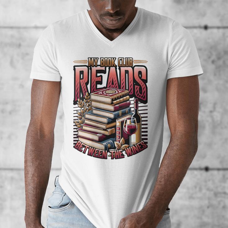 My Book Club Reads Between The Wines Book Club Reading Men's V-Neck T-Shirt