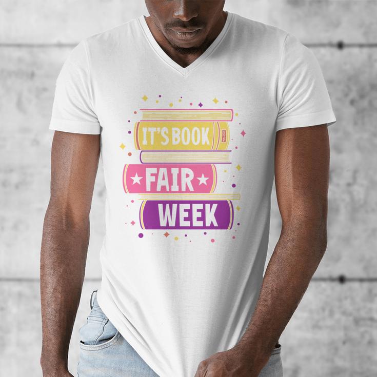 Book Fair Bookworm Library Its Book Fair Week Men's V-Neck T-Shirt