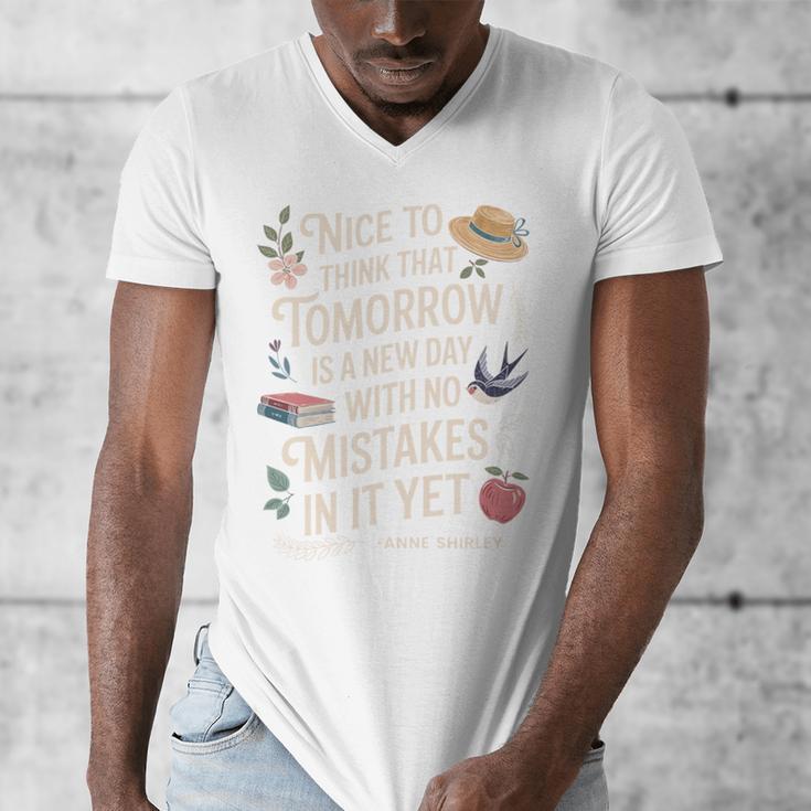 Book Lover Tomorrow Quote Anne Shirley Men's V-Neck T-Shirt Book Lover Tomorrow Quote Anne Shirley Men's V-Neck T-Shirt