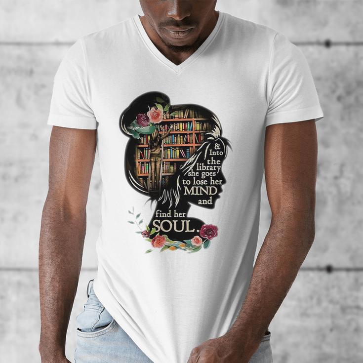 Book Reading Bookworm Book Lover Women Kids Girls Librarian Men's V-Neck T-Shirt