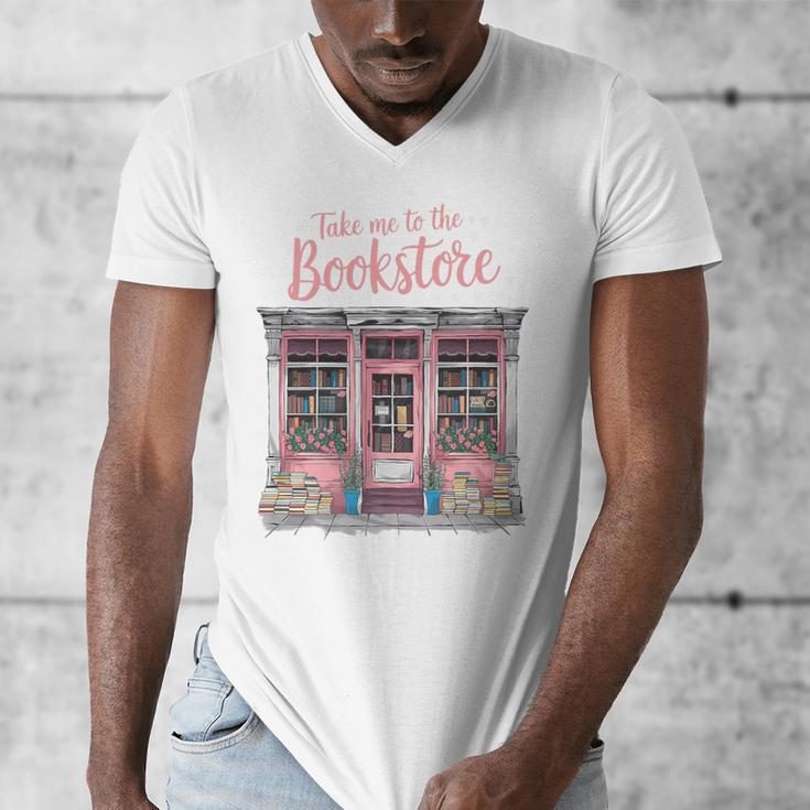 Take Me To The Book Store Librarians Valentine's Day Premium Men's V-Neck T-Shirt