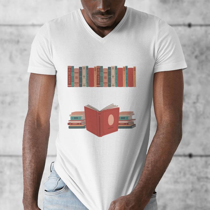 My Weekend Is All Booked Cute Book Reader Teacher Men's V-Neck T-Shirt