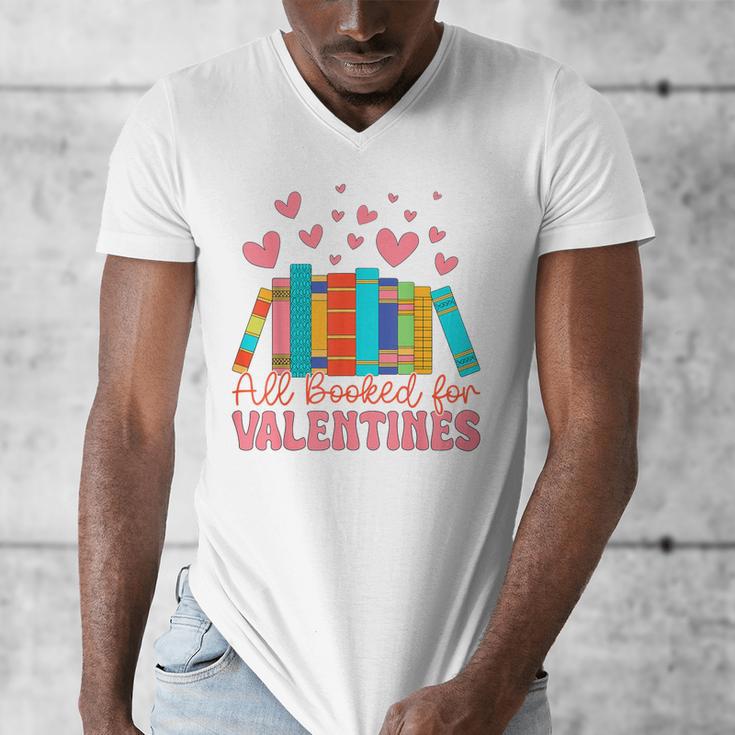 All Booked For Valentines Book Lover Valentine's Day Men's V-Neck T-Shirt All Booked For Valentines Book Lover Valentine's Day Men's V-Neck T-Shirt