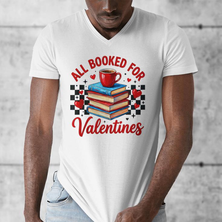 All Booked For Valentines Book Lovers Teacher Student Men's V-Neck T-Shirt
