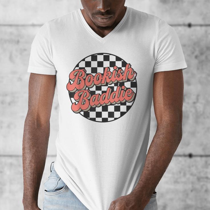 Bookish Baddie Retro Aesthetic Typography Men's V-Neck T-Shirt Bookish Baddie Retro Aesthetic Typography Men's V-Neck T-Shirt