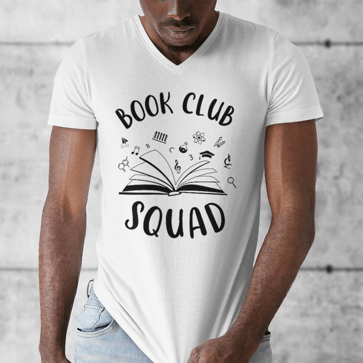 Books Club Squad Reading Book Lover Book Minimalist Team Tee Men's V-Neck T-Shirt