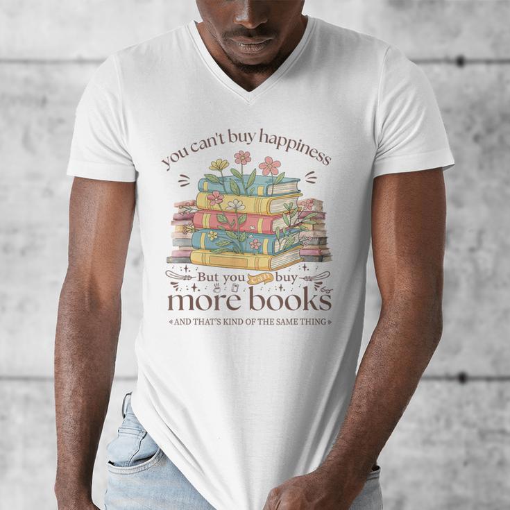 Books Reading Lovers Bookworm You Can Buy More Books Men's V-Neck T-Shirt