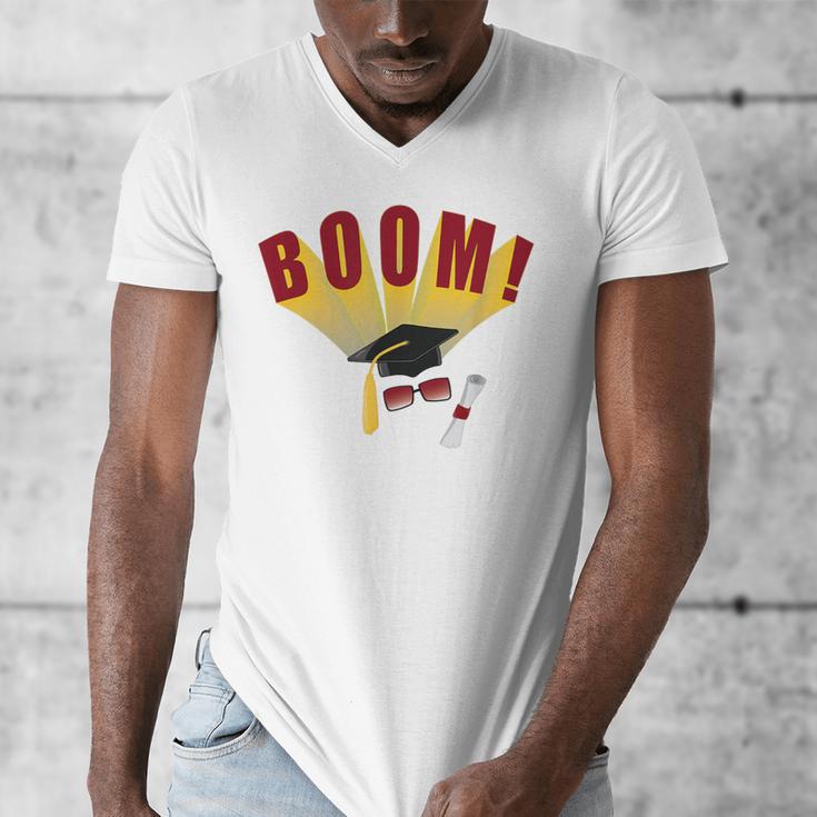 Boom Graduation Hat And Diploma For Proud Graduate Men's V-Neck T-Shirt