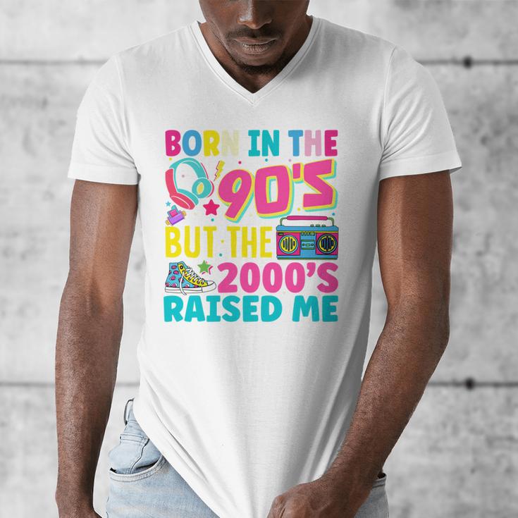 Born In The 90's But The 2000's Raised Me Y2K Nostalgia Men's V-Neck T-Shirt