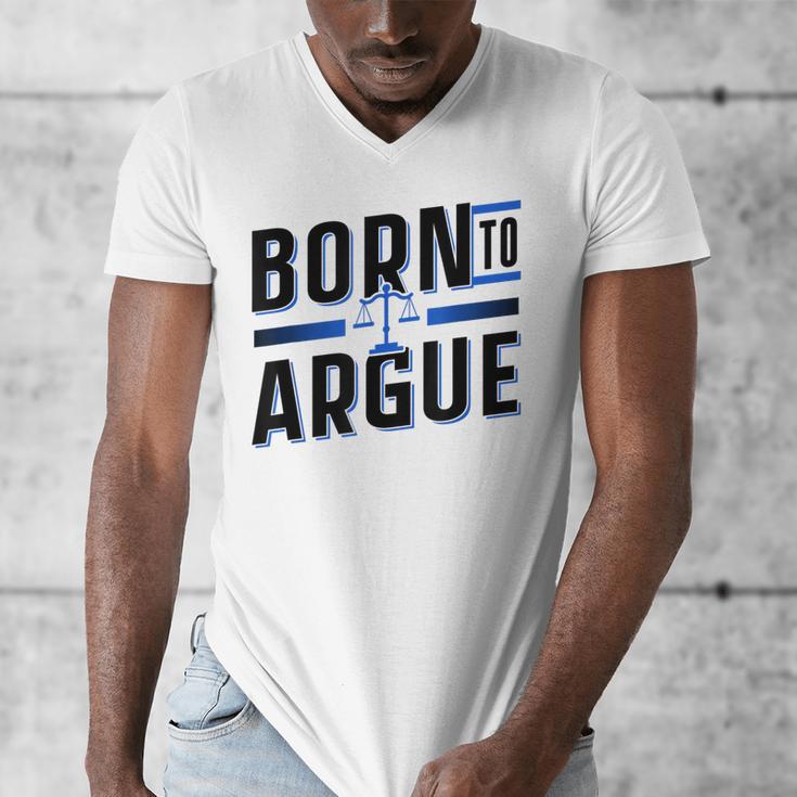 Born To Argue Graduation Lawyer Advocate Attorney Law Men's V-Neck T-Shirt