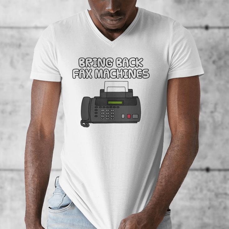 Bring Back Fax Machines Office Sarcasm Nostalgia Men's V-Neck T-Shirt Bring Back Fax Machines Office Sarcasm Nostalgia Men's V-Neck T-Shirt