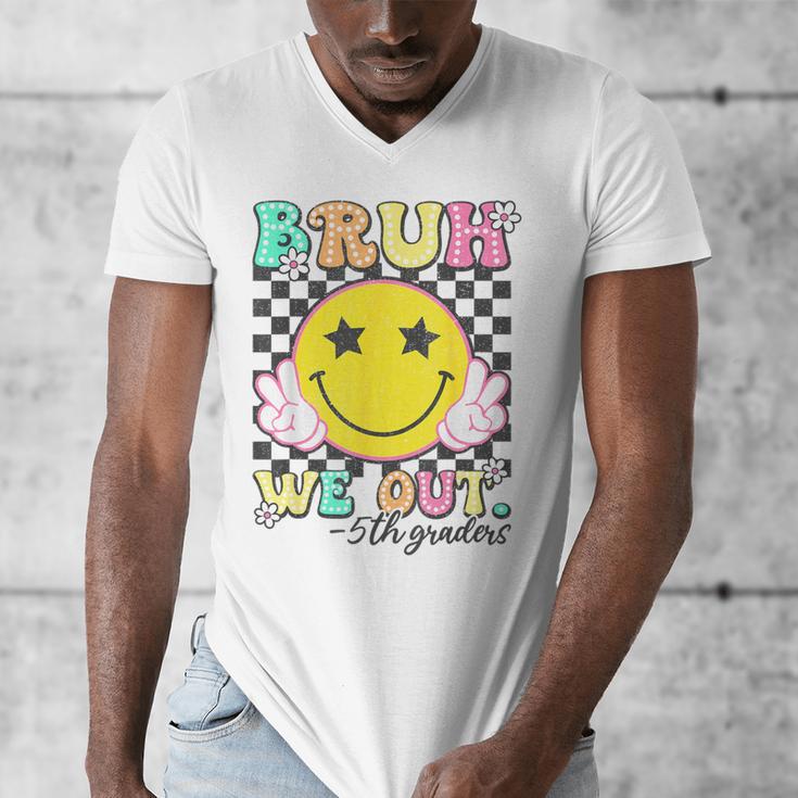 Bruh We Out 5th Graders Fifth Grade Graduation Class 2025 Men's V-Neck T-Shirt
