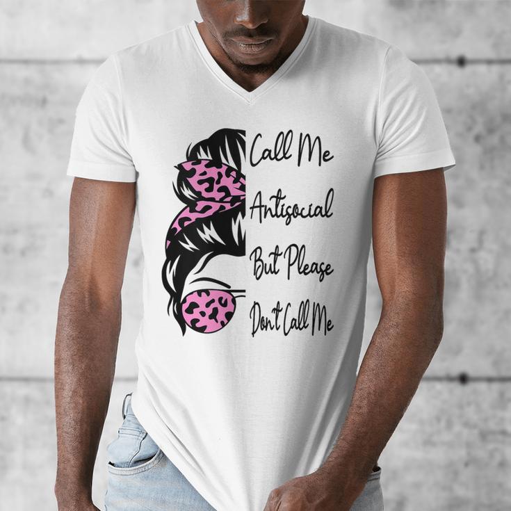 Call Me Antisocial But Please Don't Call Me Introvert Men's V-Neck T-Shirt