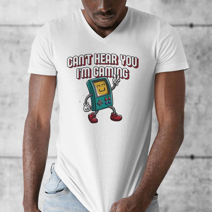 Cant Hear You Im Gaming Introvert Gamer Antisocial Raglan Baseball Tee Men's V-Neck T-Shirt Cant Hear You Im Gaming Introvert Gamer Antisocial Raglan Baseball Tee Men's V-Neck T-Shirt