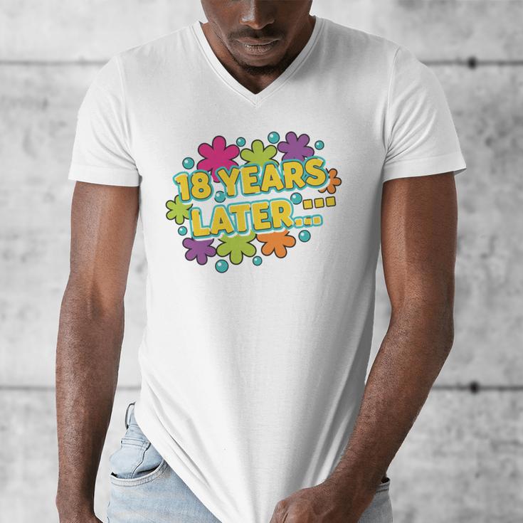 Cartoons Retro 18 Years Later Groovy Pop Art Nostalgia Men's V-Neck T-Shirt