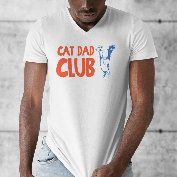 Cat Dad Club Life Is Better With Cats Father's Day 2 Sided Men's V-Neck T-Shirt