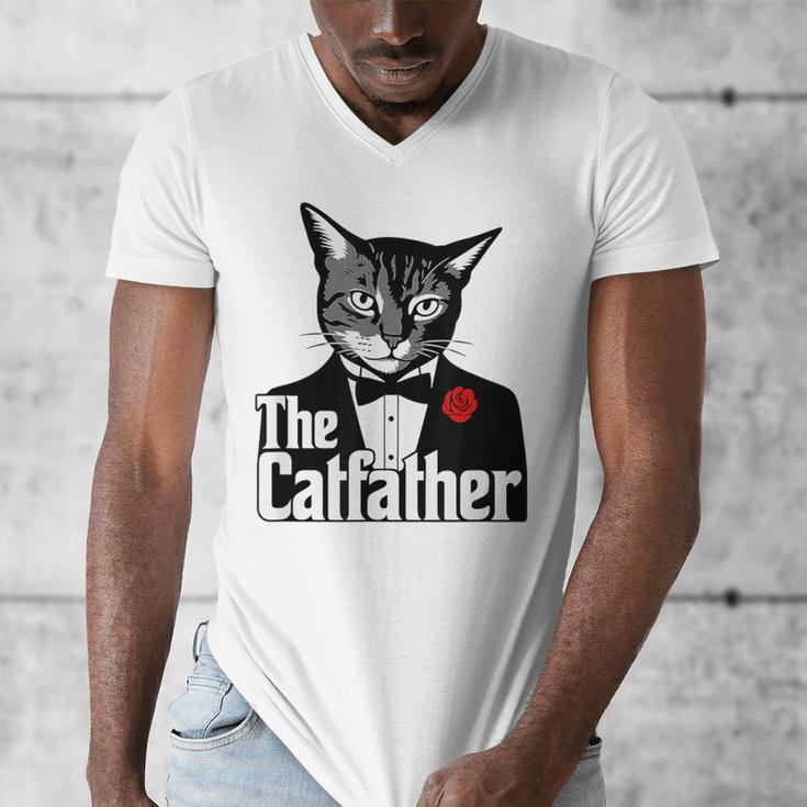 The Cat Father Cool Cat Dad Cat Lovers Men's V-Neck T-Shirt