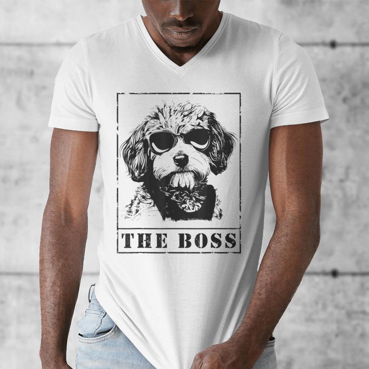 The Cavapoo Boss Mom Dad Dog Lover Men's V-Neck T-Shirt