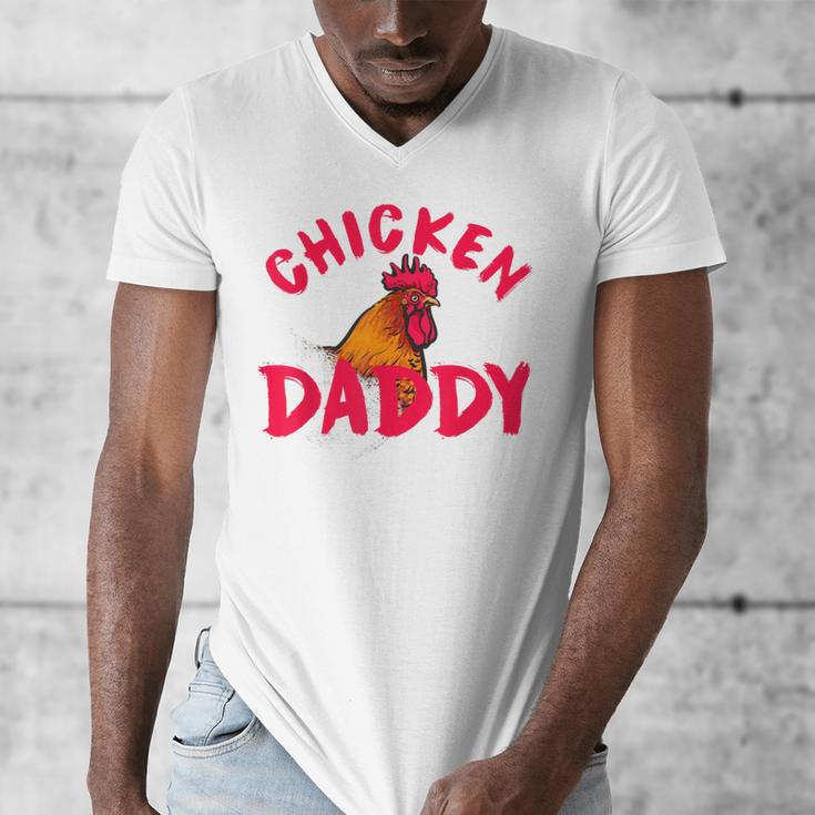 Chicken Dad Rooster Daddy Farmer Men's V-Neck T-Shirt