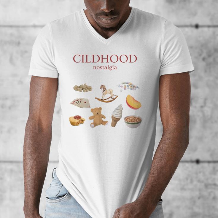 Childhood Nostalgia Good Memories Teddy Bear Ice Cream Men's V-Neck T-Shirt