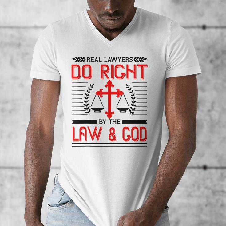 Christian Lawyer Attorney Law Student Graduation Exam Men's V-Neck T-Shirt