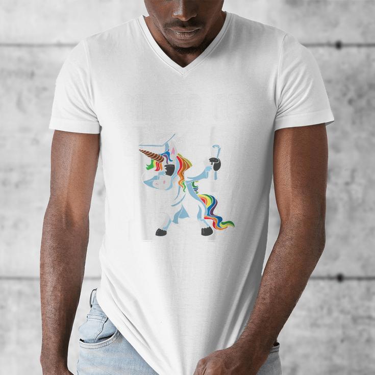 Class Of 2018 Graduation Dabbing Unicorn Men's V-Neck T-Shirt